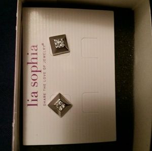 Lia Sophia square root earrings